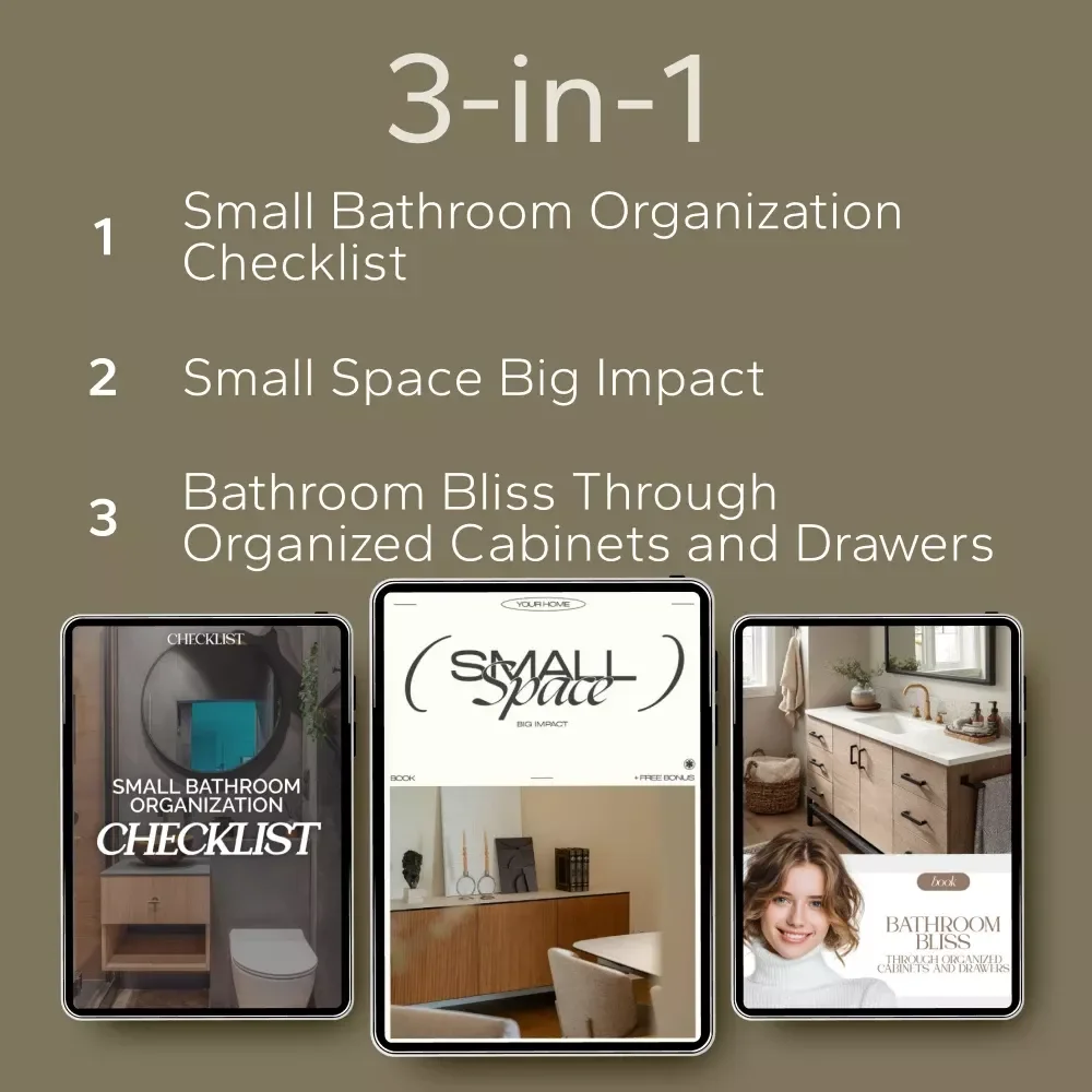 The Space-Smart Bathroom Organization Pack | 3-in-1 Digital Bundle for Small Bathroom Organization
