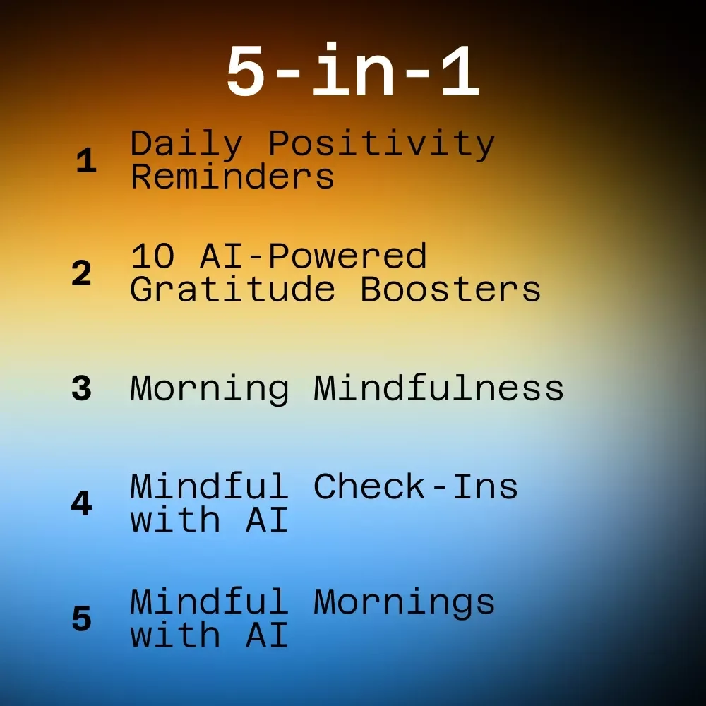 AI-Guided Intentional Morning Kit | 5-in-1 Bundle | ai help with morning mindfulness