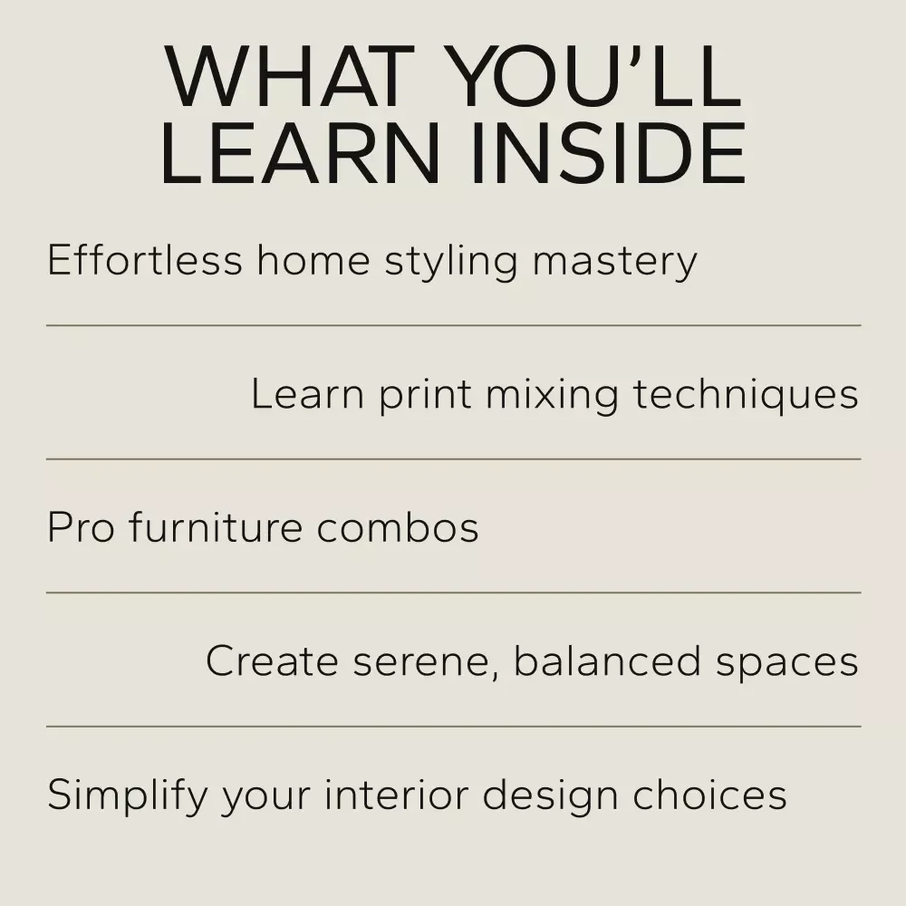 Pattern-Savvy Home Styling Bundle - 3 in 1: Mix Prints, Neutrals & Decor Like a Pro