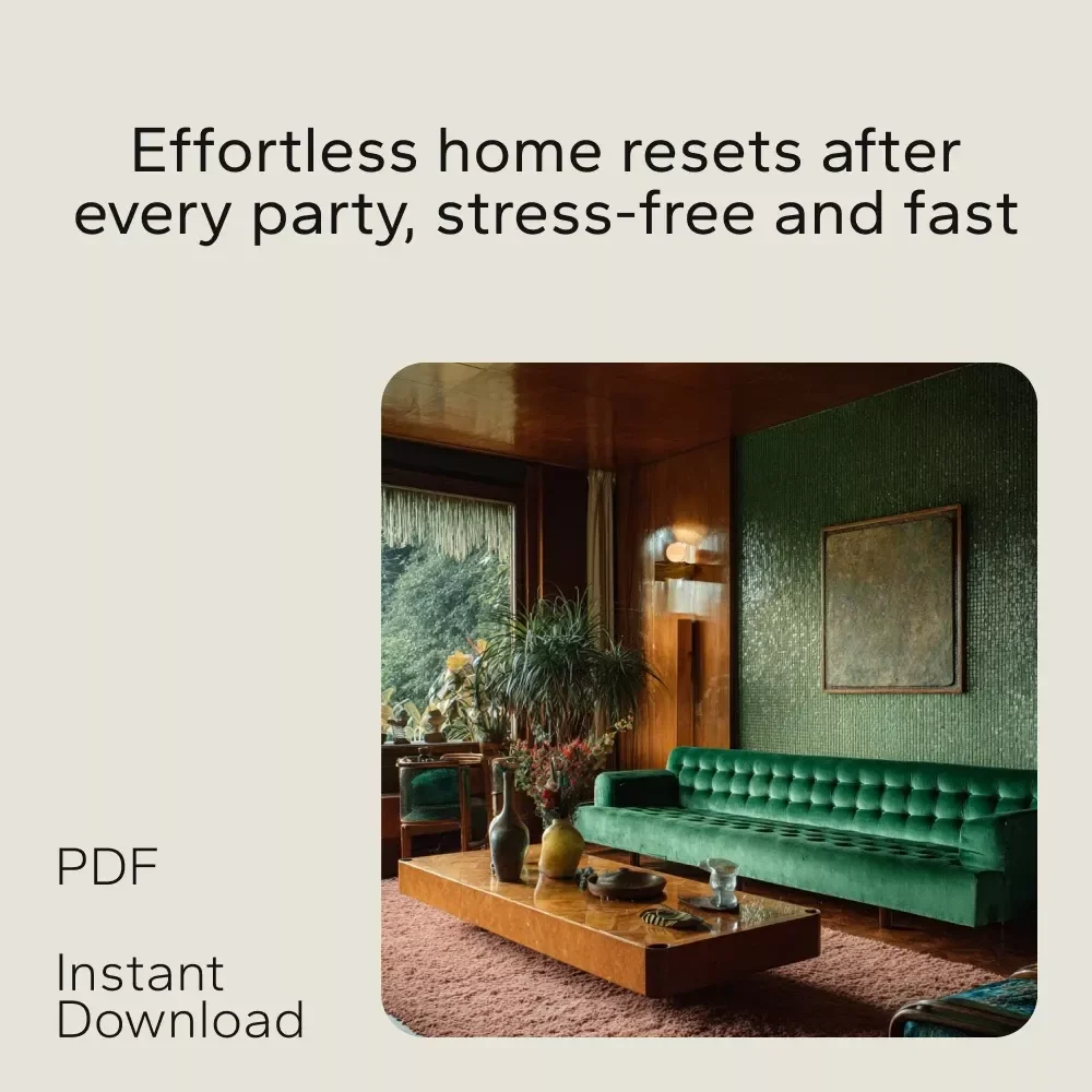 Post-Party Home Reset Bundle: Declutter, Clean & Organize After Hosting Guests