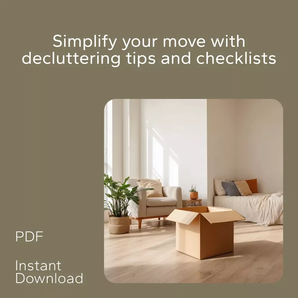 Pre-Move Bundle for Sorting and Packing: 3-in-1 Digital Guide, Checklist, & eBook
