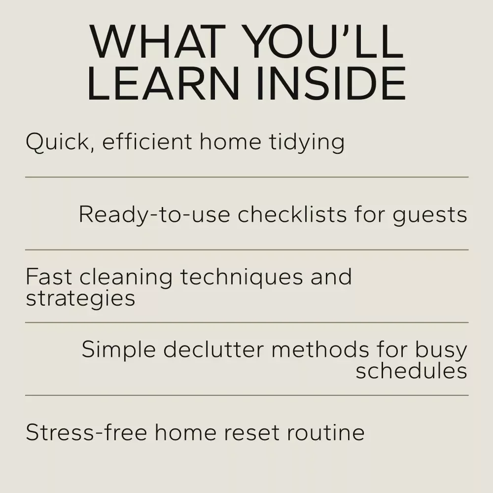 The Fast Declutter System for Busy Hosts: Digital Bundle for Quick Clean Ups