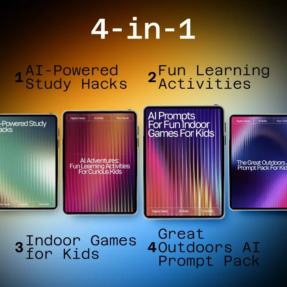 Fun Ways to Learn with AI: Bundle for Kids | AI Ideas for Kids Learning Activities