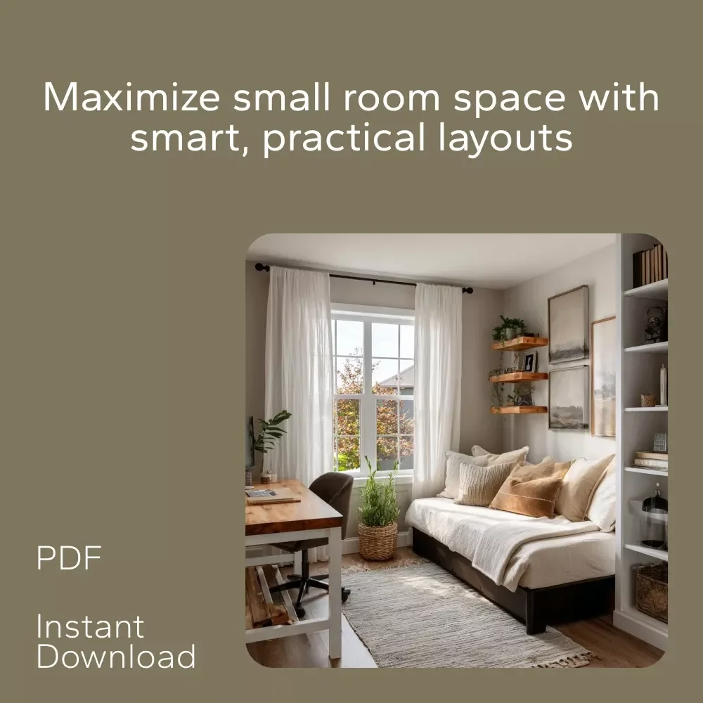 Smart Layouts for Small Rooms | 3-in-1 Digital Bundle for Maximizing Small Spaces