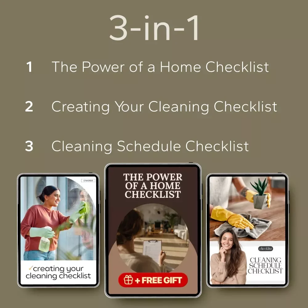 Cleaning Checklist System for Busy Weeks - 3 in 1 Bundle for Easy Home Organization