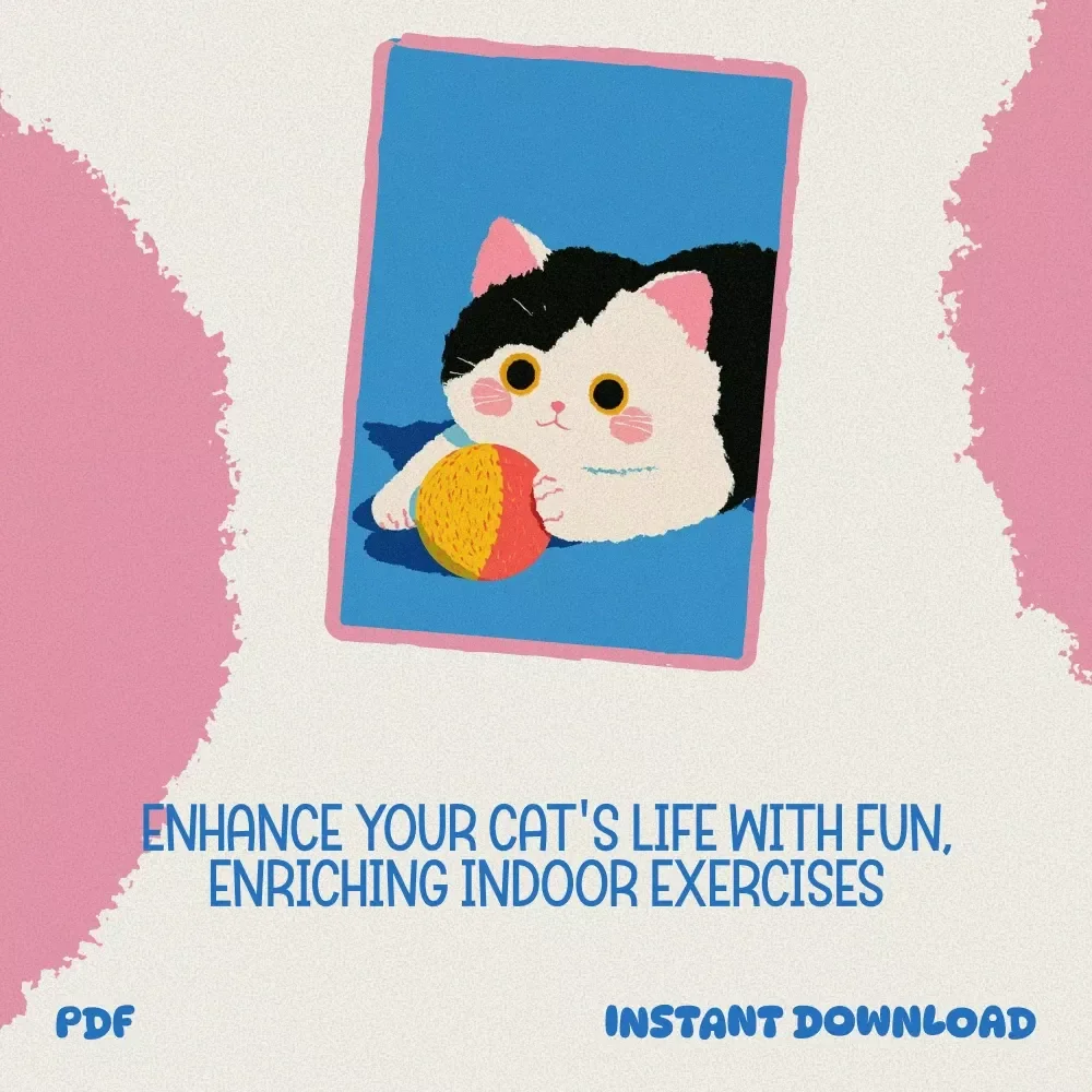 Cat Exercise Pack for a Vibrant, Active Lifestyle - 3-in-1 Bundle of Cat Exercise Checklists