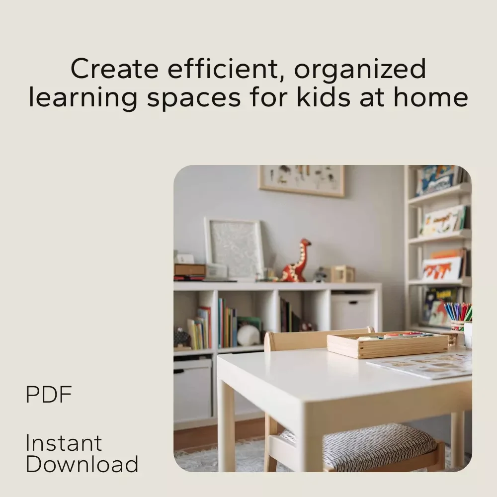 Creating Focused Learning Spaces at Home | 3-in-1 Digital Bundle for Kids' Study Zones