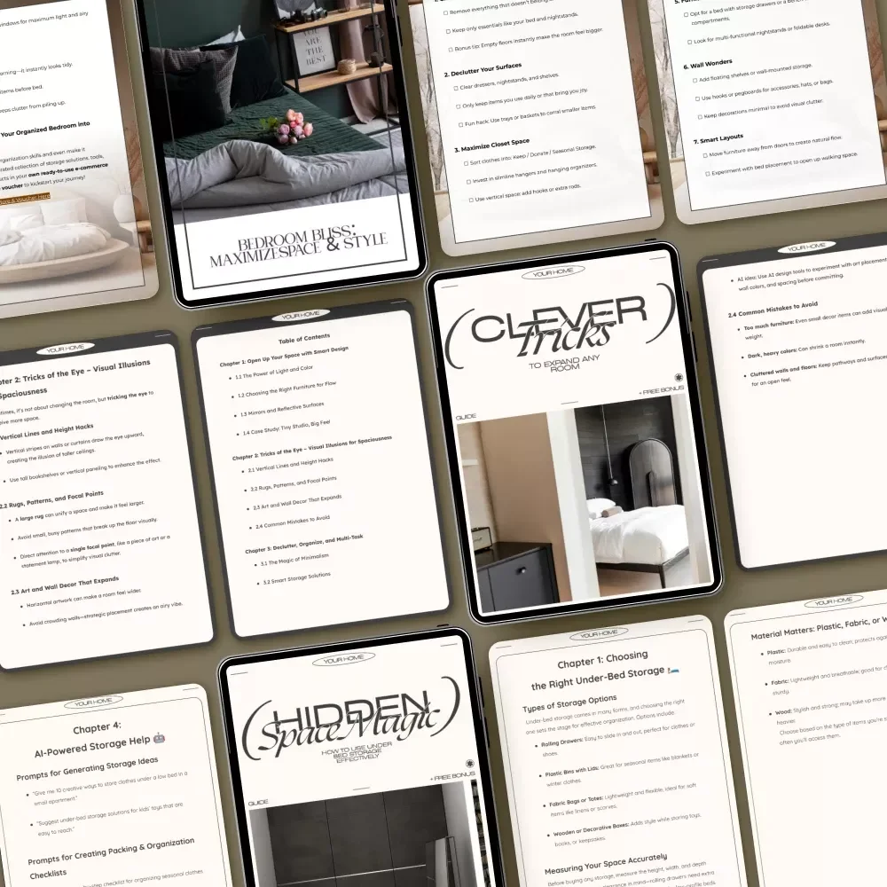 Organizing Your Bedroom for Comfort and Space - 3 in 1 Digital Bundle