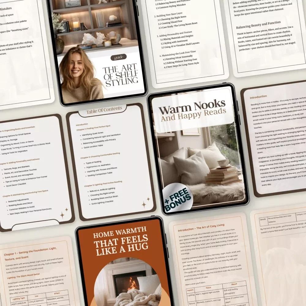 Creating a Warm and Inviting Reading Nook – 3 in 1 Bundle for Cozy Spaces