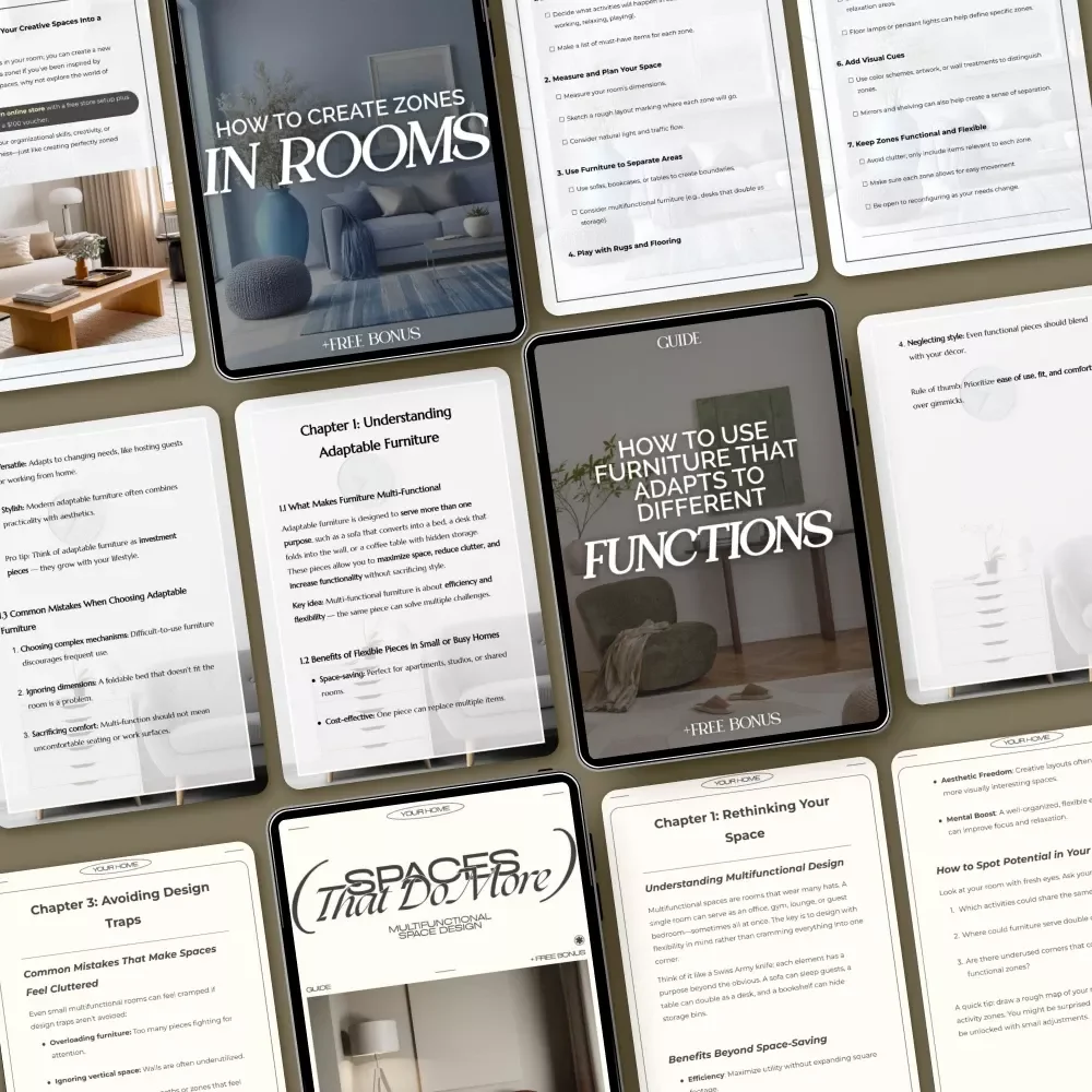 How to Design One Space for Many Uses: 3-in-1 Multifunctional Space Design Bundle