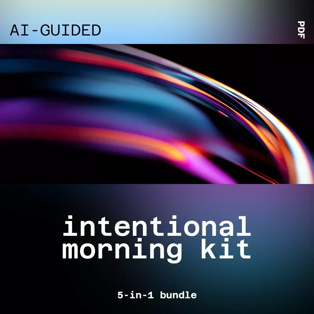 AI-Guided Intentional Morning Kit | 5-in-1 Bundle | ai help with morning mindfulness