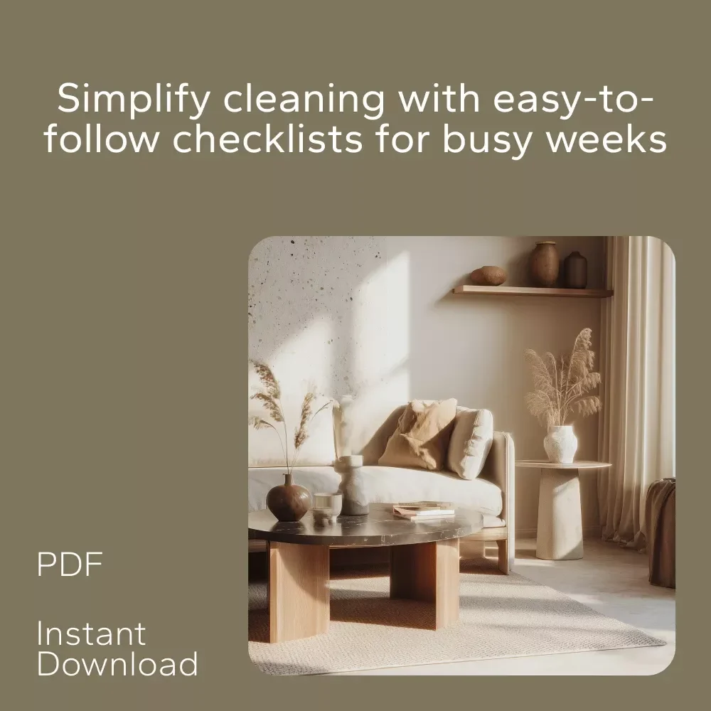 Cleaning Checklist System for Busy Weeks - 3 in 1 Bundle for Easy Home Organization
