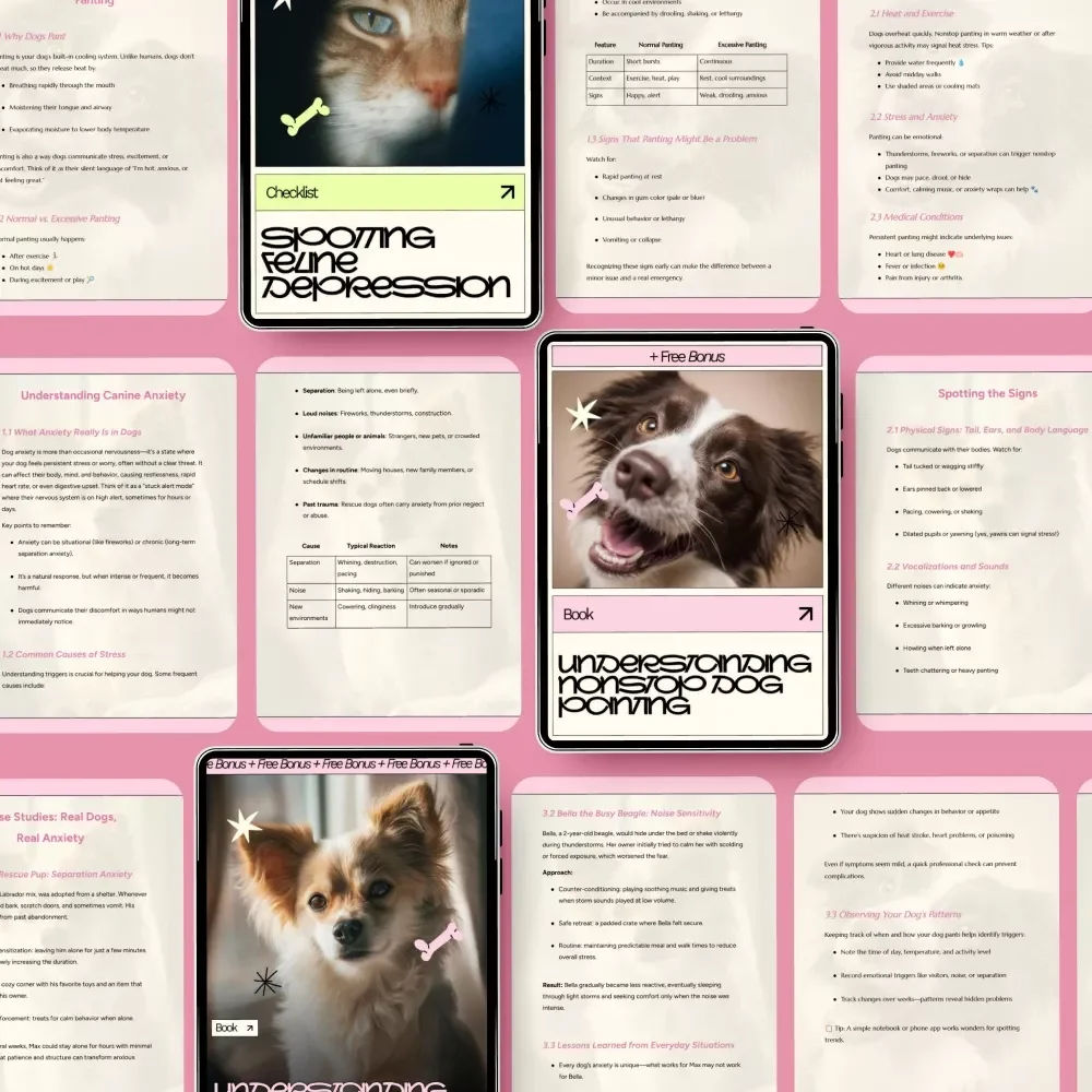 Stress Relief Toolkit for Pets – 3-in-1 Digital Bundle | Pet Stress Support, Spotting Feline Depression Guides & Checklist