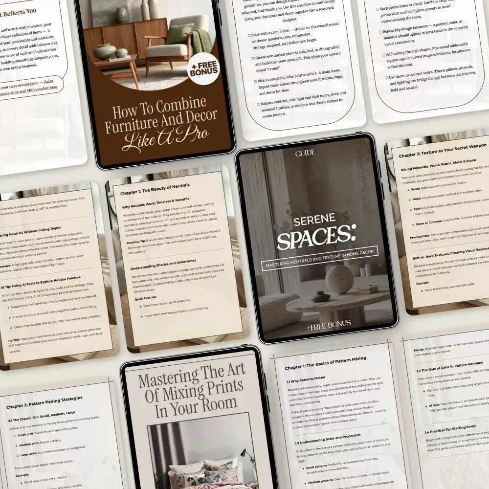 Pattern-Savvy Home Styling Bundle - 3 in 1: Mix Prints, Neutrals & Decor Like a Pro