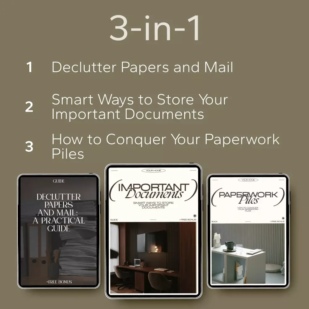 Smart Routines for Paper and Mail Control: 3 in 1 Bundle for Decluttering