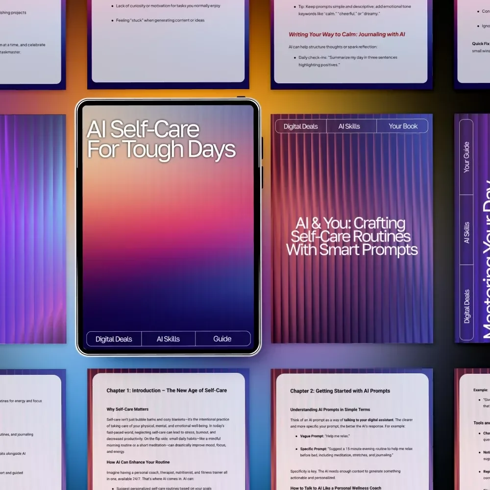 Comfort and Calm: AI Toolkit For Self-Care | ai self-care ideas for tough days