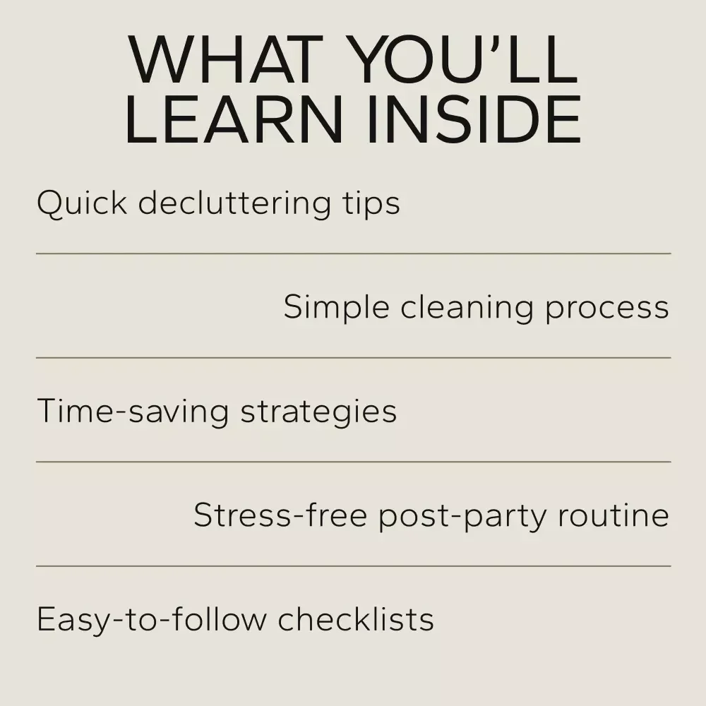Post-Party Home Reset Bundle: Declutter, Clean & Organize After Hosting Guests