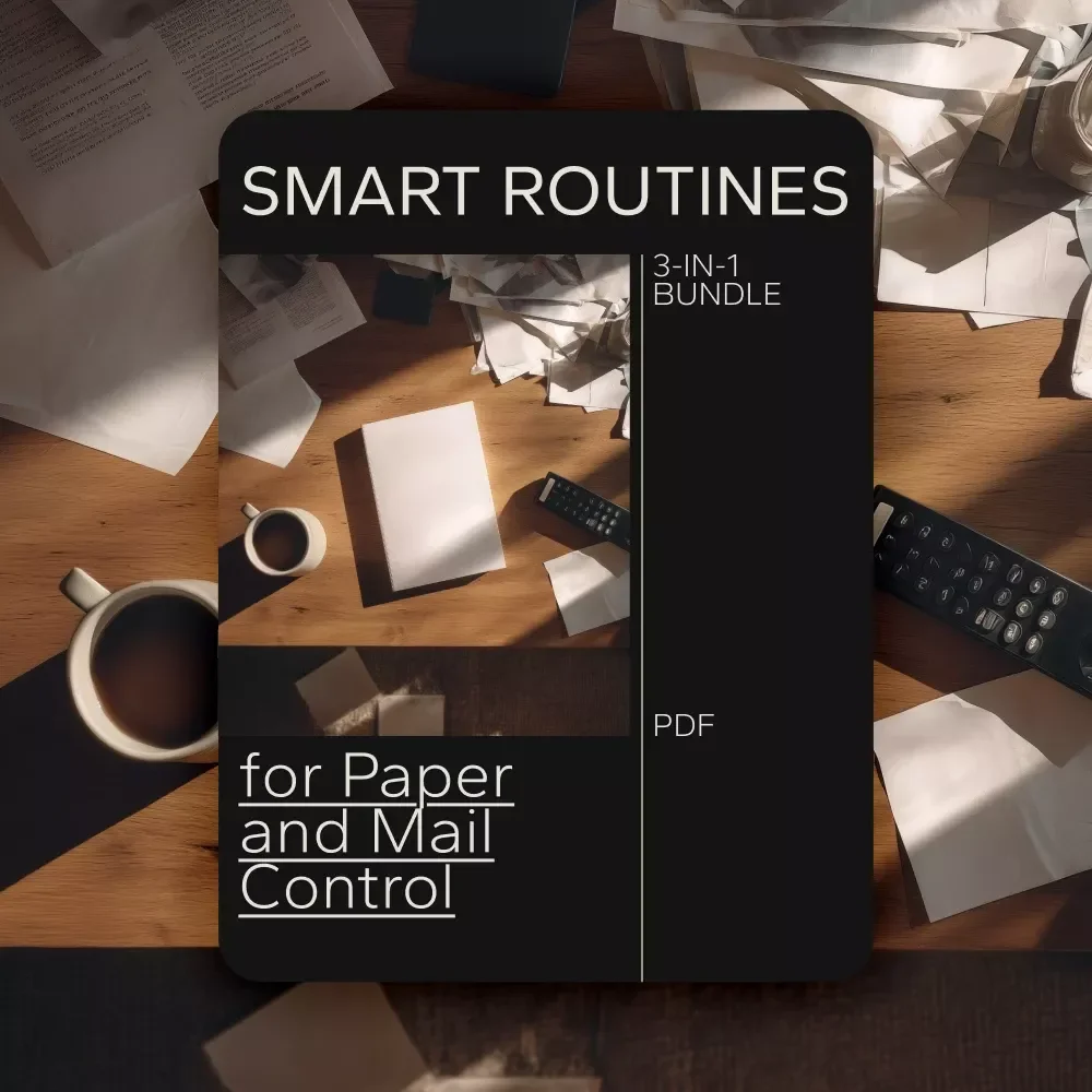 Smart Routines for Paper and Mail Control: 3 in 1 Bundle for Decluttering