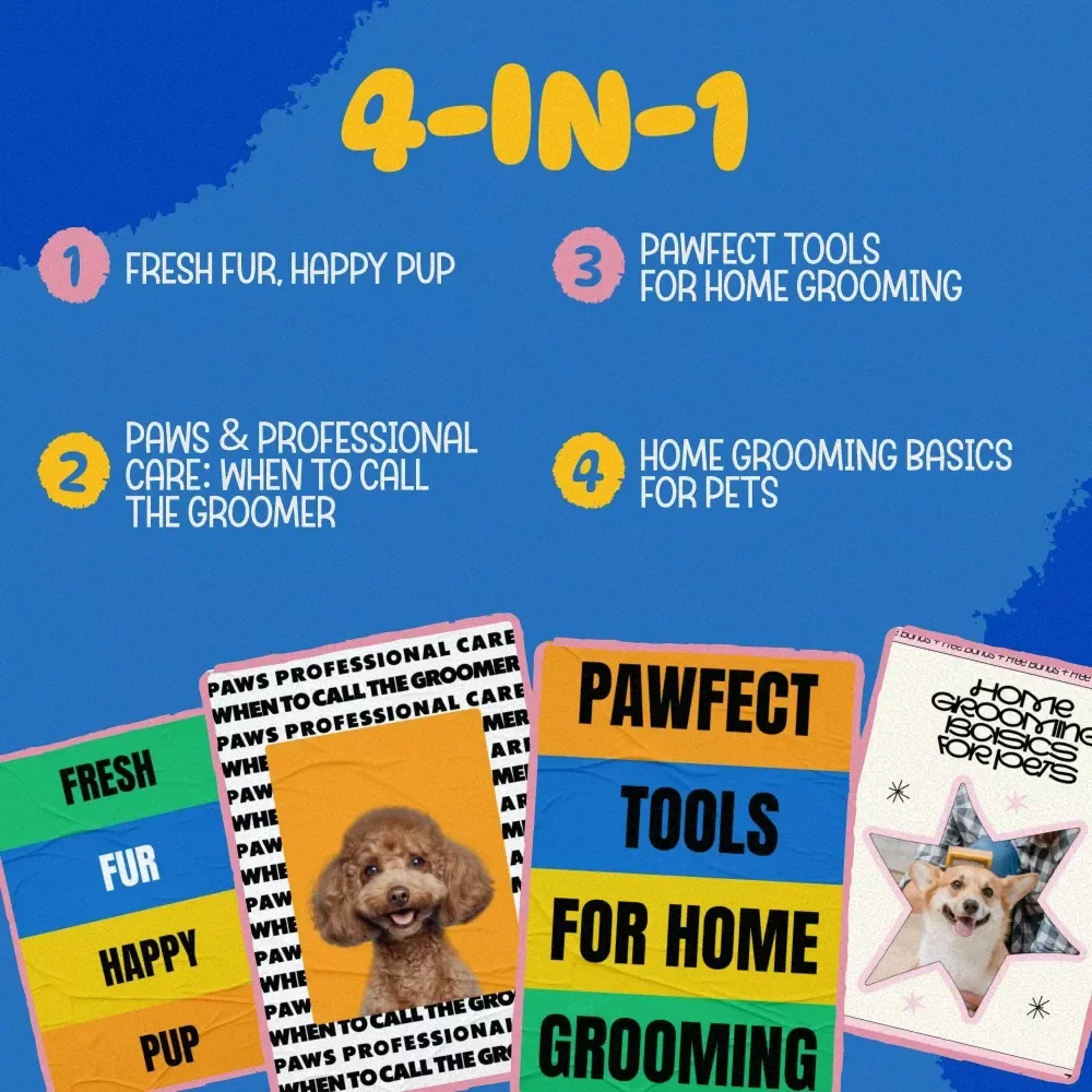 Dog Grooming Essentials Bundle – 4-in-1 Digital Download, Guides, eBook & Checklist for Dog Grooming Basics