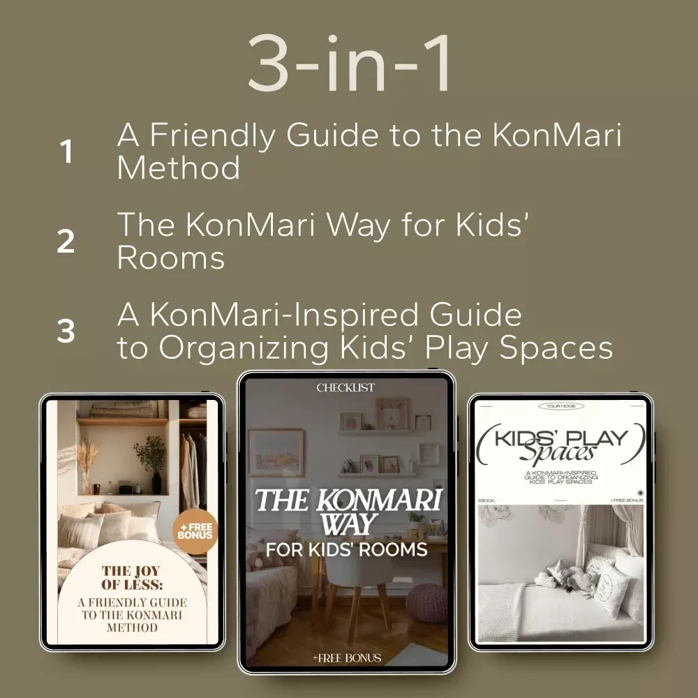 Toy Clutter Tamed with the KonMari Bundle – eBooks, Guides & Checklists for Kids' Rooms