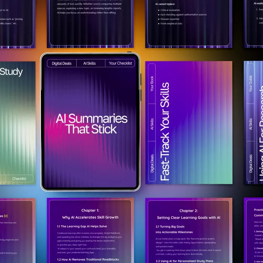 Smart Study AI Bundle for Faster Learning | 4-in-1 Guides to Improve Study & Learning
