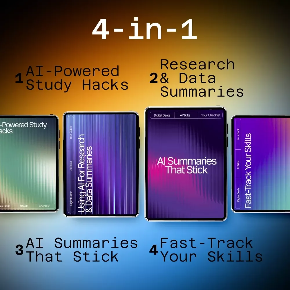 Smart Study AI Bundle for Faster Learning | 4-in-1 Guides to Improve Study & Learning