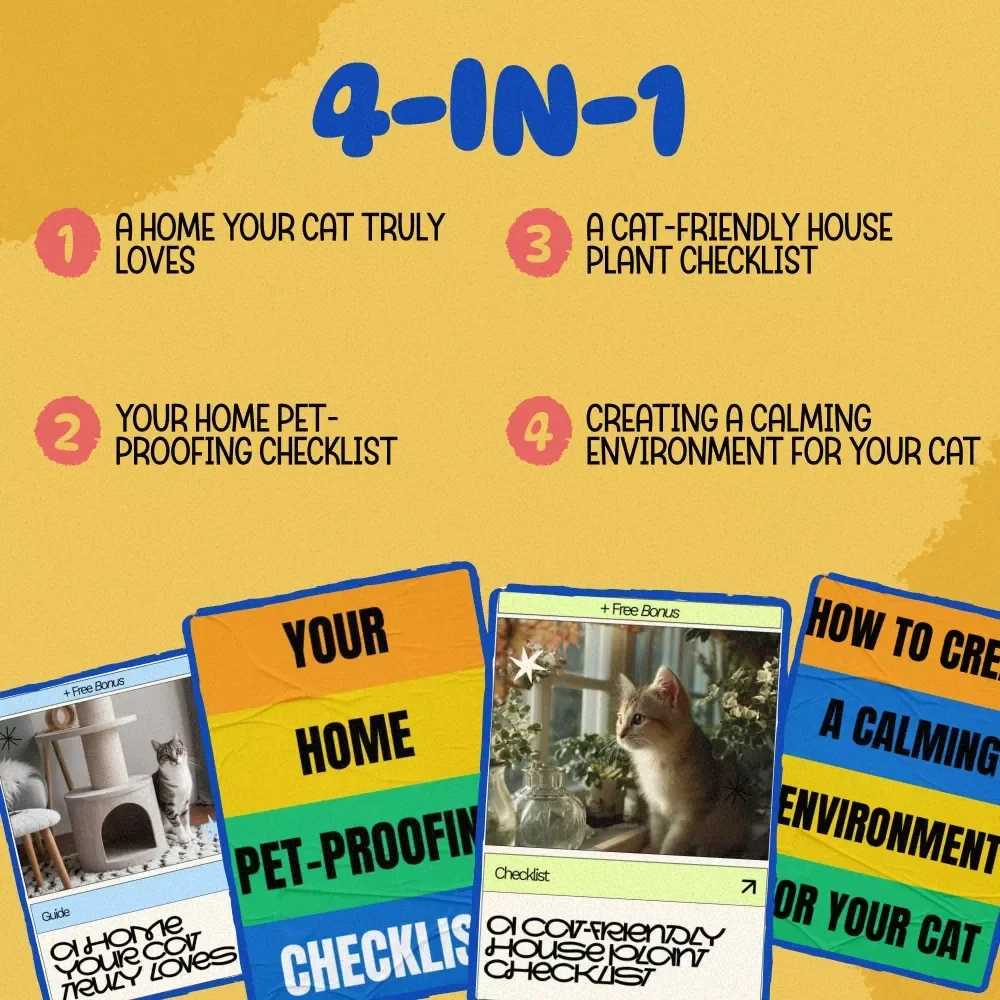 The Practical Cat Home Setup Pack: 4-in-1 Digital Bundle for a Cat-Friendly Home