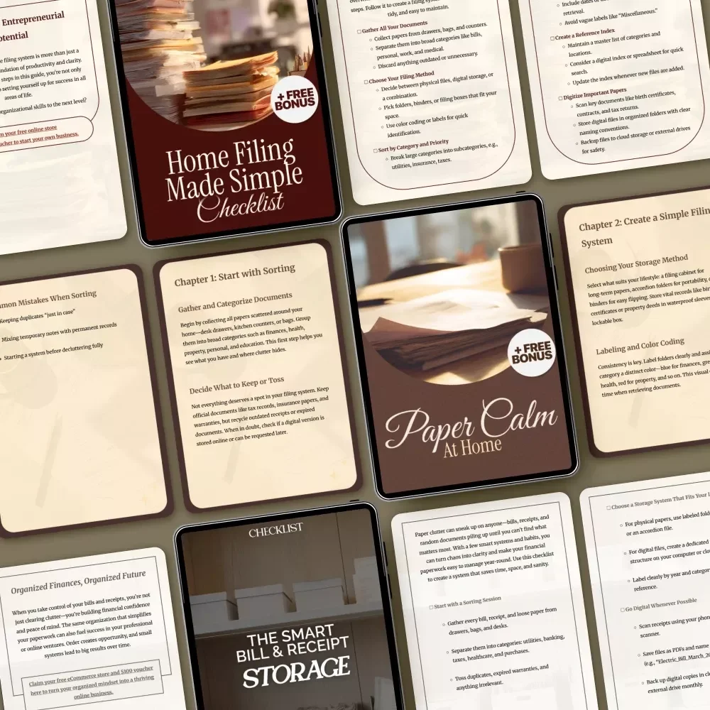 The Personal Finance Paper Control Bundle - Best Way to Store Bills and Receipts