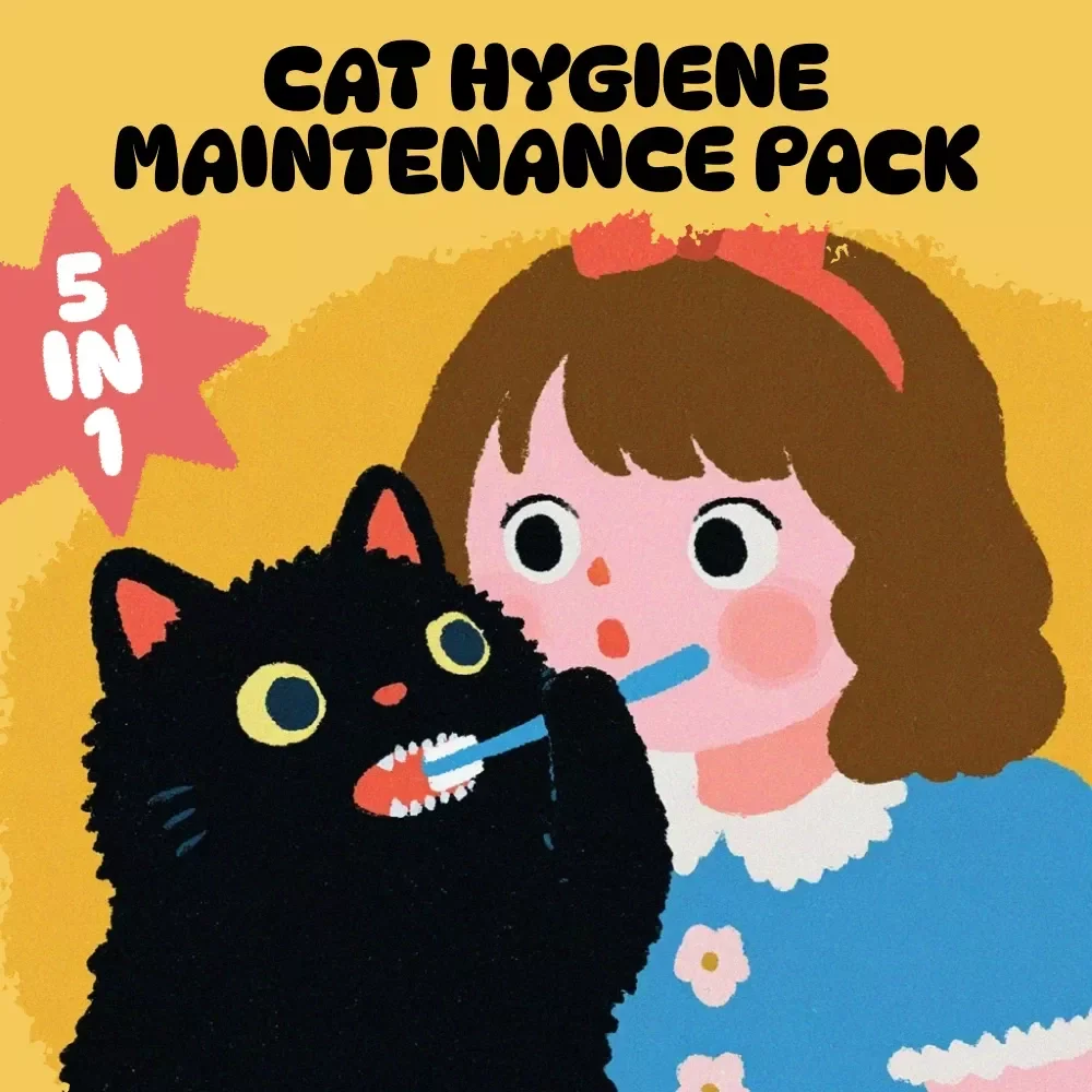 Cat Hygiene Maintenance Pack: 5-in-1 Bundle of eBooks & Checklists for Your Feline