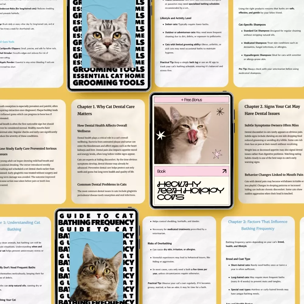 Cat Hygiene Maintenance Pack: 5-in-1 Bundle of eBooks & Checklists for Your Feline