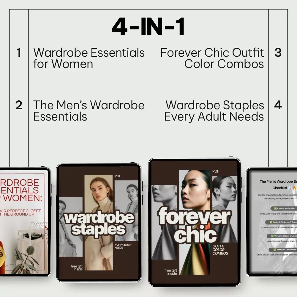 Wardrobe Staples That Make Outfits Easy: 4-in-1 Bundle of Essential Guides, eBooks & Checklists