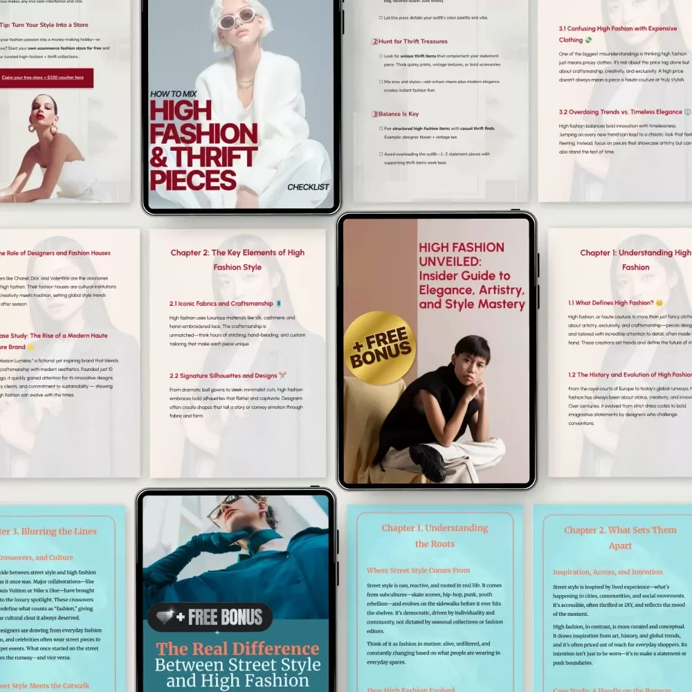 Timeless High Fashion Techniques and Tips: 3-in-1 Bundle of Guides, eBooks & Checklists