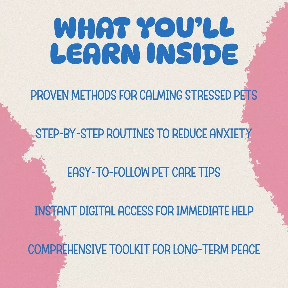 Pet Stress Relief Toolkit for Happier, Relaxed Pets – 5-in-1 Bundle of Guide, eBooks, and Checklist