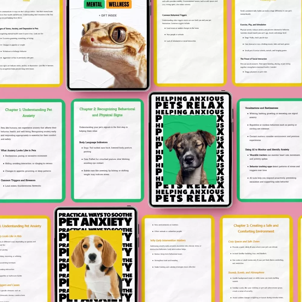 Pet Stress Relief Toolkit for Happier, Relaxed Pets – 5-in-1 Bundle of Guide, eBooks, and Checklist
