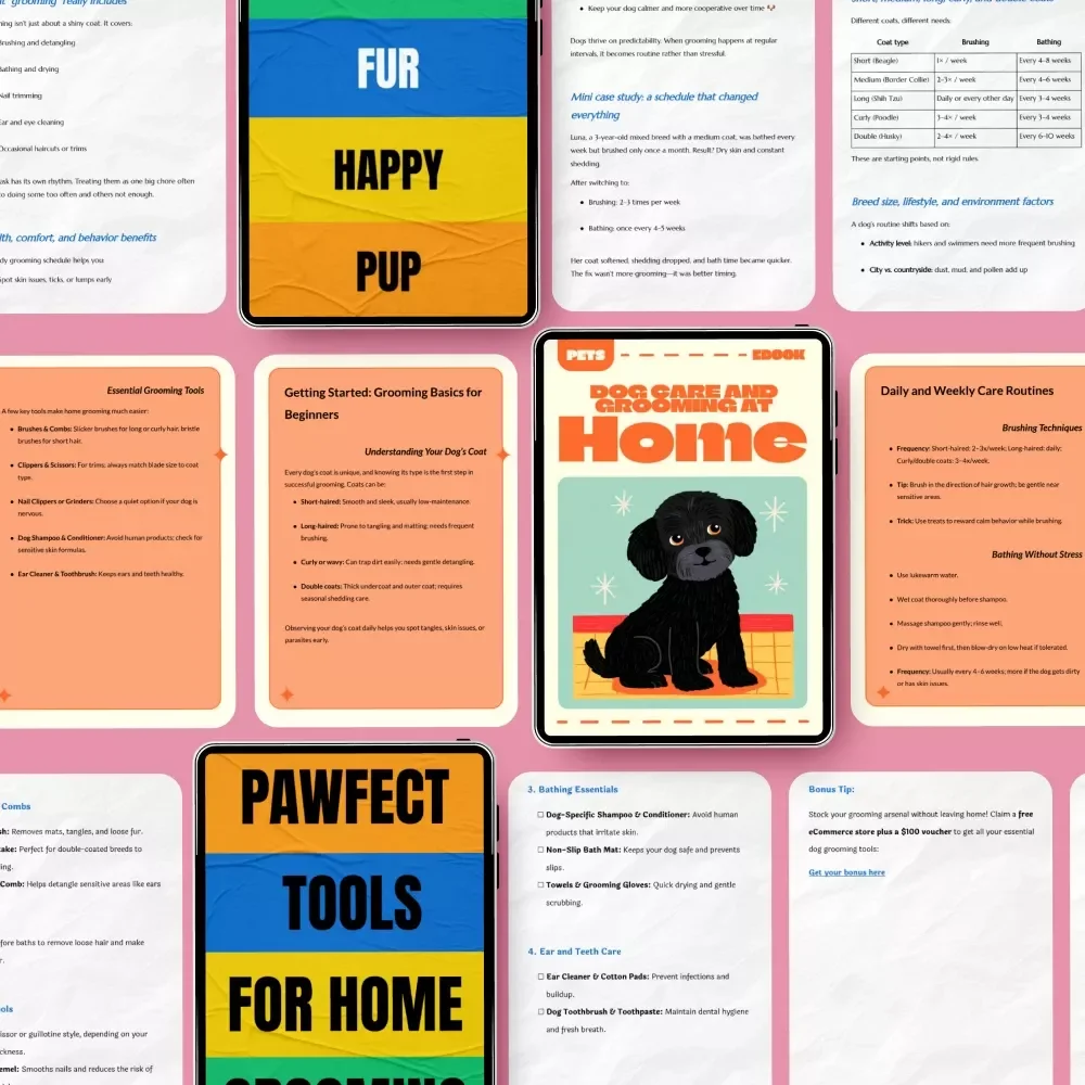 The Dog Grooming Bundle for Professional Results at Home – 3-in-1 Digital Downloads