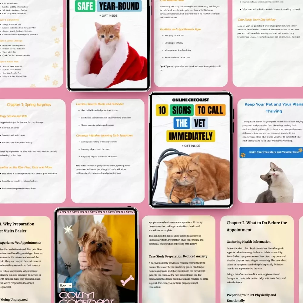 The Simple Pet Wellness Toolkit: A 3-in-1 Bundle for Pet Safety, Vet Visits, & Wellness