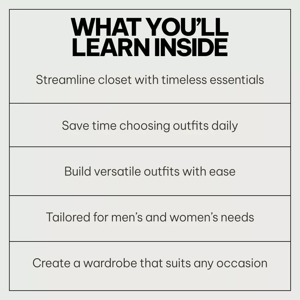 Wardrobe Staples That Make Outfits Easy: 4-in-1 Bundle of Essential Guides, eBooks & Checklists