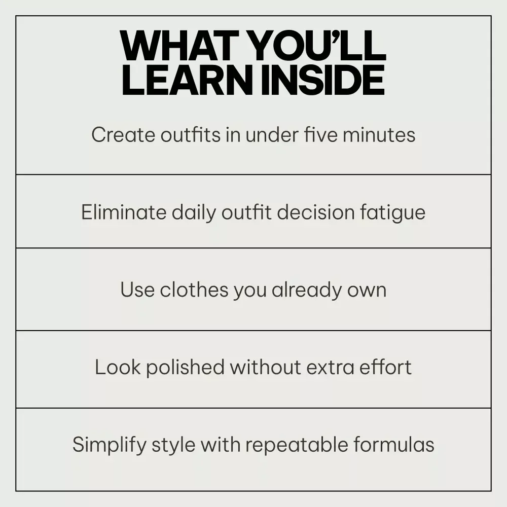 Quick Style Solutions That Actually Work – 10-in-1 Digital Bundle of Quick Outfit Hacks, Outfit Formulas & 5-Minute Style Shortcuts