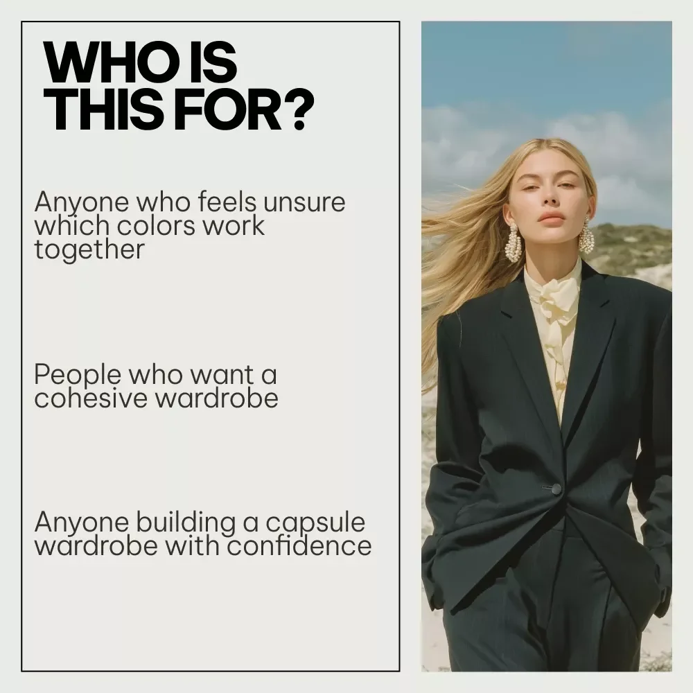 Practical Toolkit for Cohesive Color Looks – 3-in-1 Digital Bundle | Learn which colors make outfits look cohesive