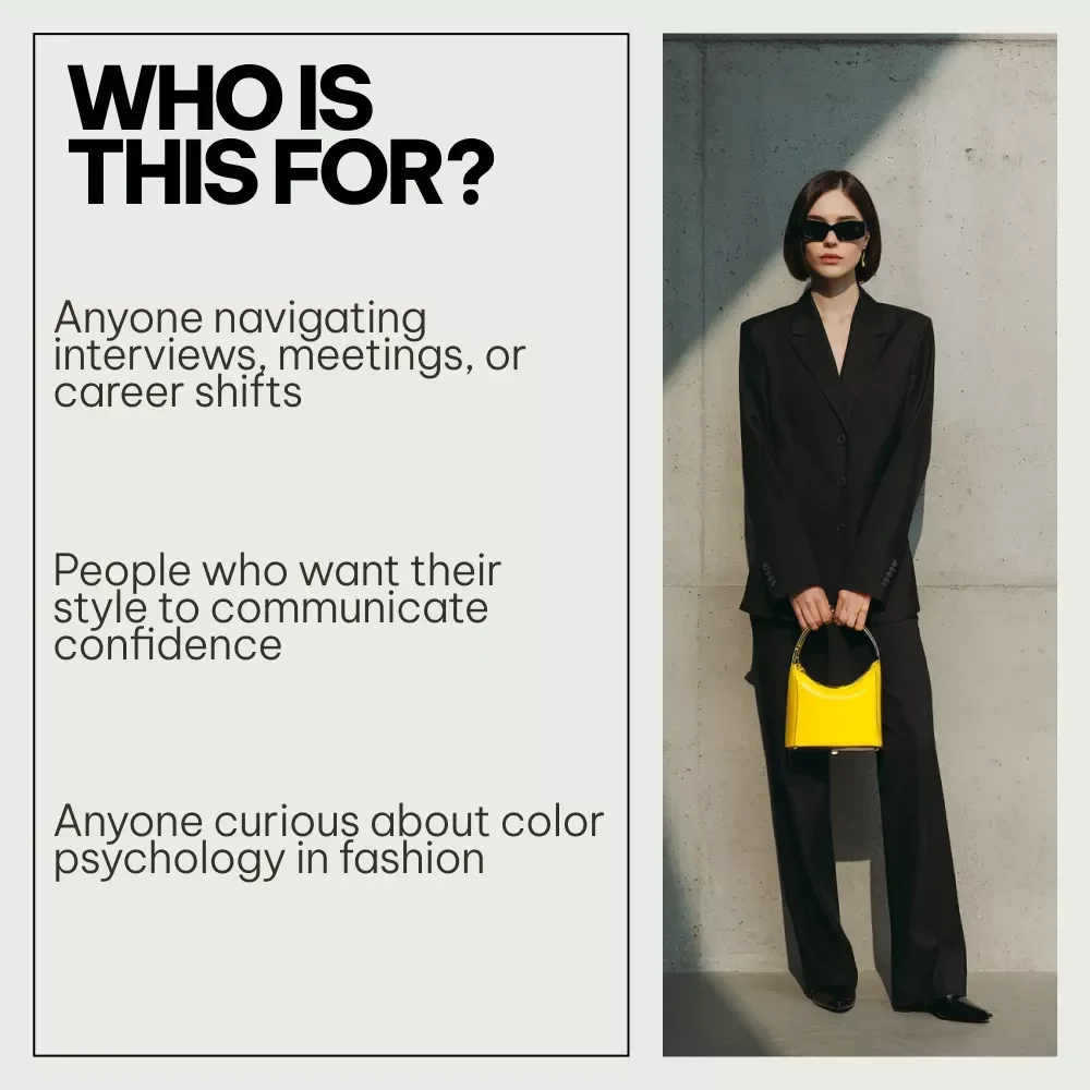 Color Signal Pack for First Impressions | 3-in-1 Digital Bundle on How Color Affects First Impressions in Fashion | Color Me True + Colors That Speak Before You Do + The Color Playbook for Interviews