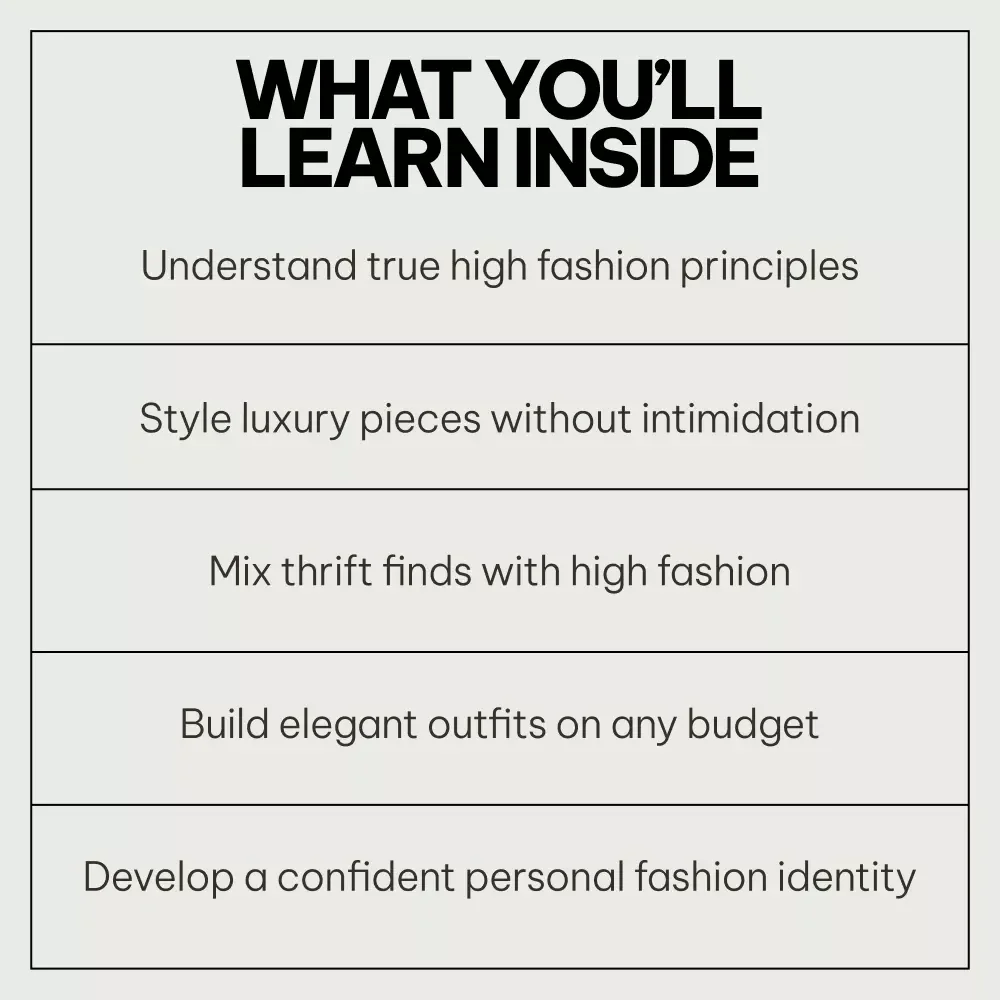 Timeless High Fashion Techniques and Tips: 3-in-1 Bundle of Guides, eBooks & Checklists