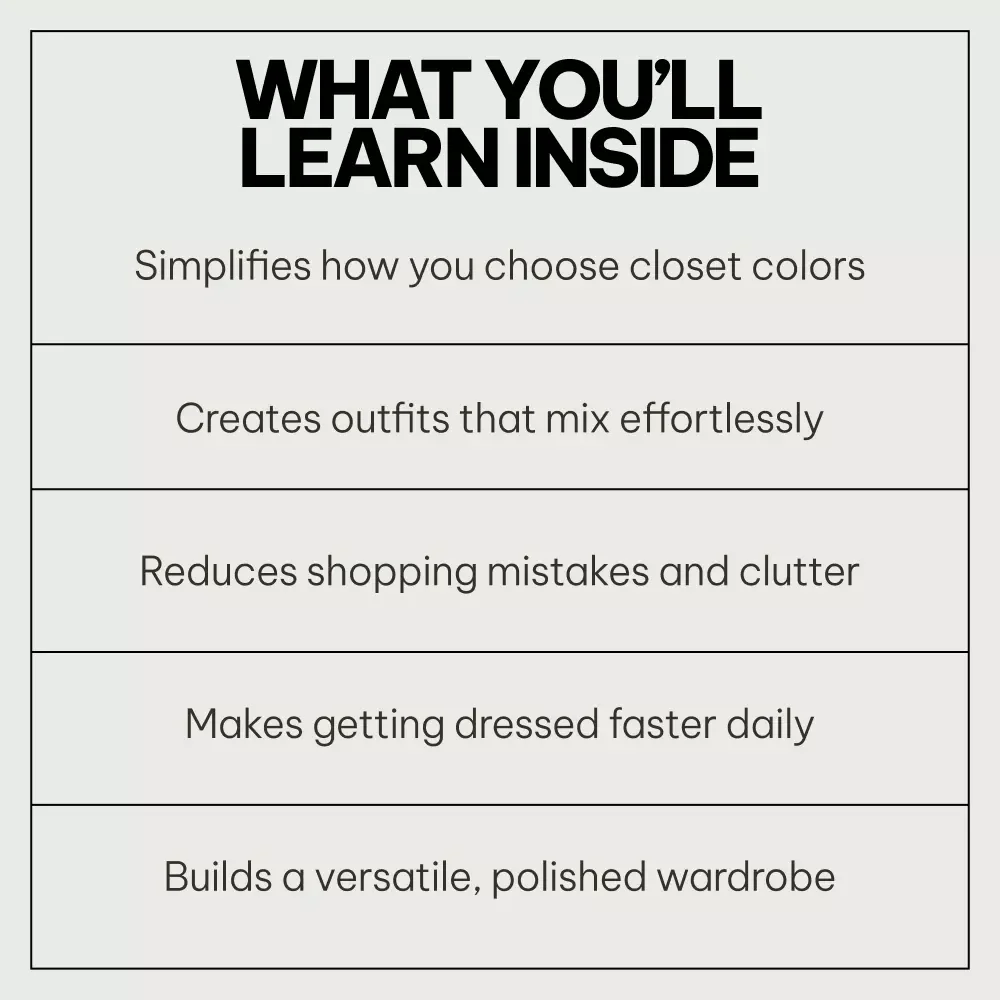 Closet Color Foundations Bundle – 3-in-1 Digital Guides: Fashion Colors That Work Across Seasons, How to Choose Closet Basic Colors, Tonal Capsule Wardrobe Magic