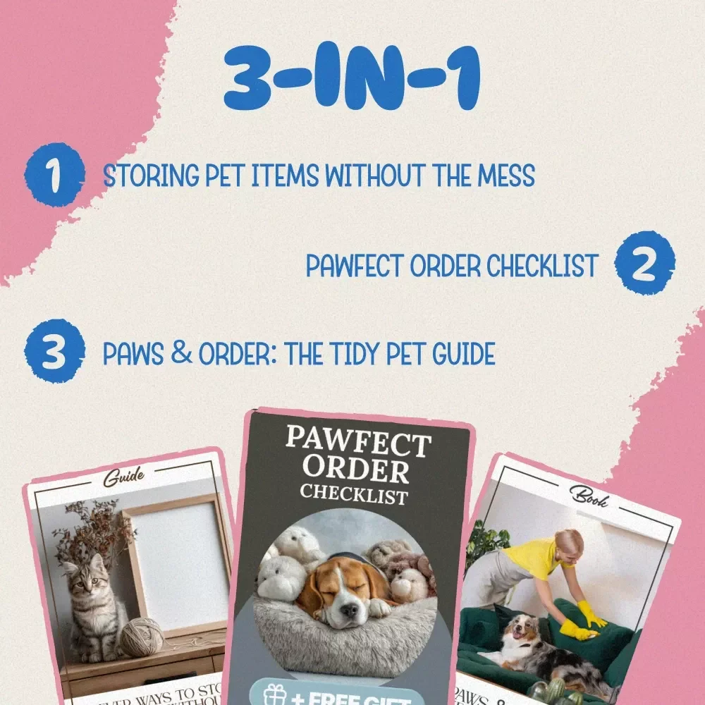 Clean Home Bundle for Pet Owners: 3-in-1 Guide, Checklist & eBook to Keep Home Tidy with Pets