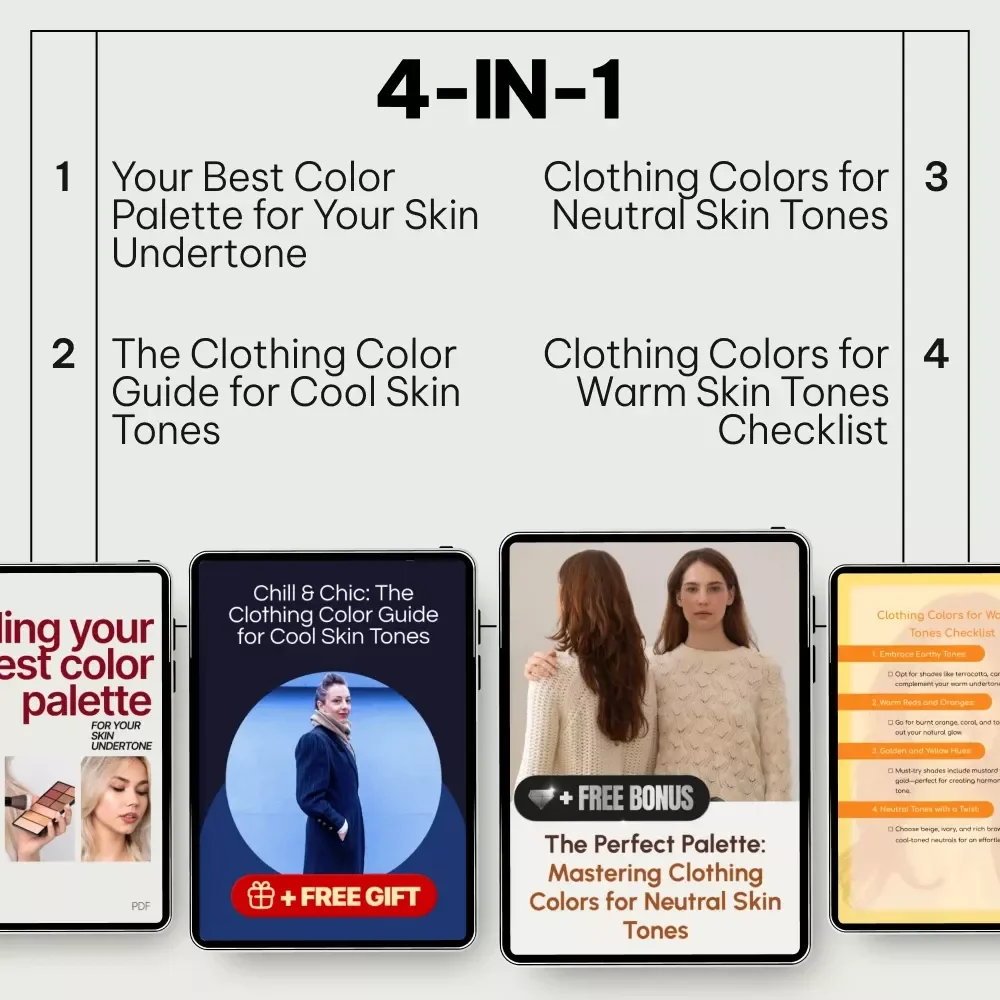 Color Matching Made Simple for Your Skin – 4-in-1 Digital Bundle | Best Color Palette for Skin Undertone | Clothing Color Guides for Cool, Warm & Neutral Tones