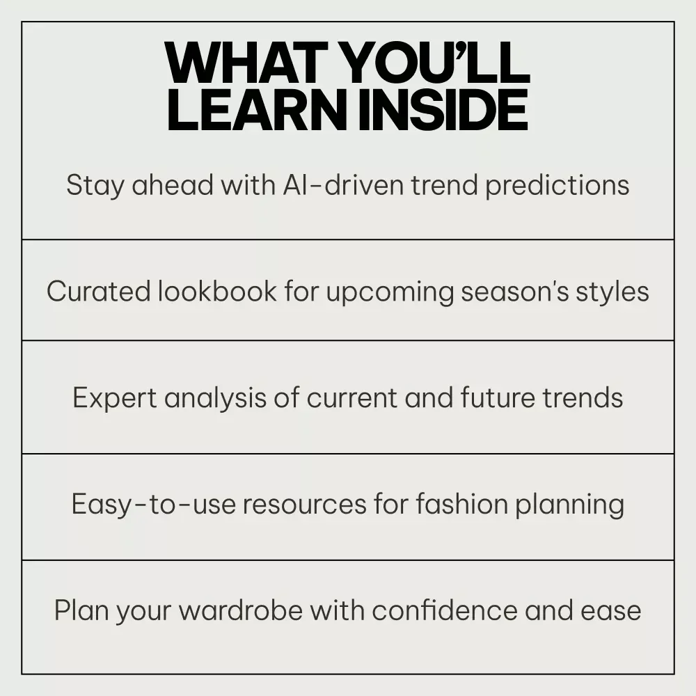 Next-Season Trend Forecast Pack: Fashion Trends Forecast for Next Season
