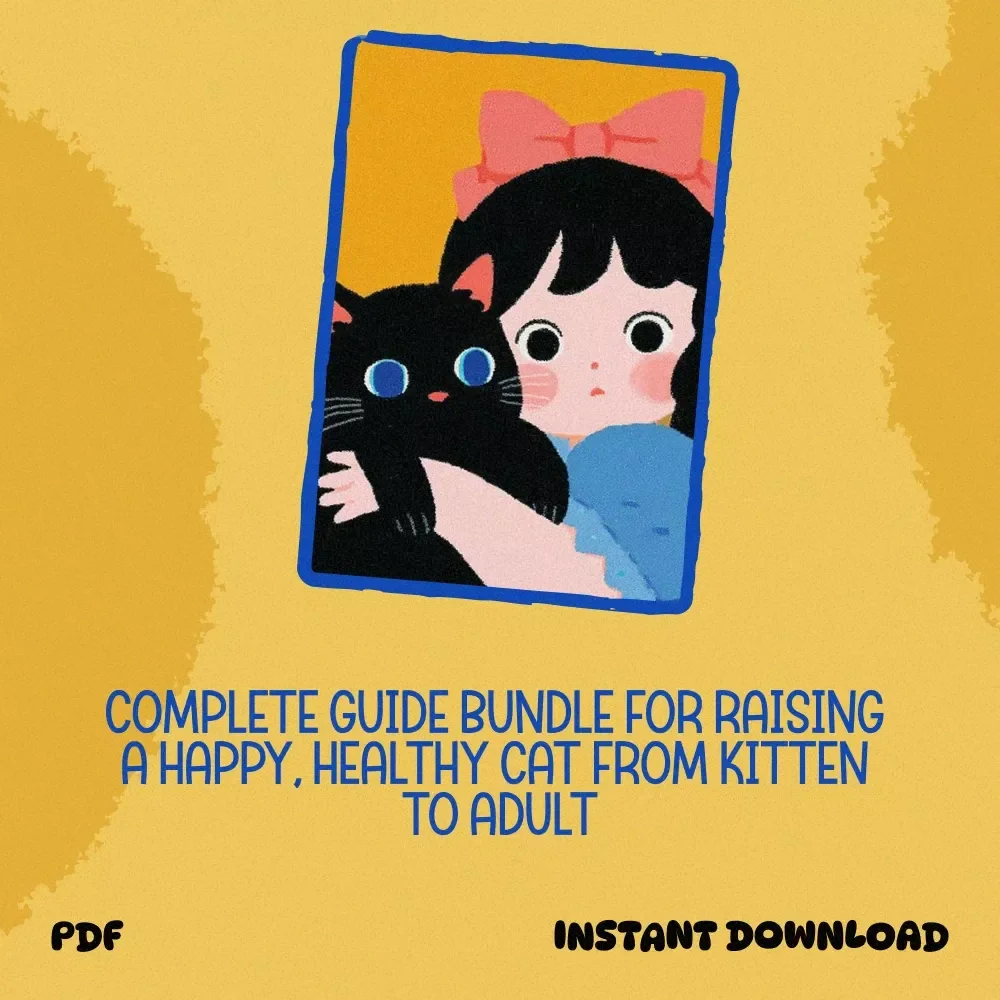 Complete Cat Raising Bundle from Kitten to Adult: Guides, eBooks & Checklists