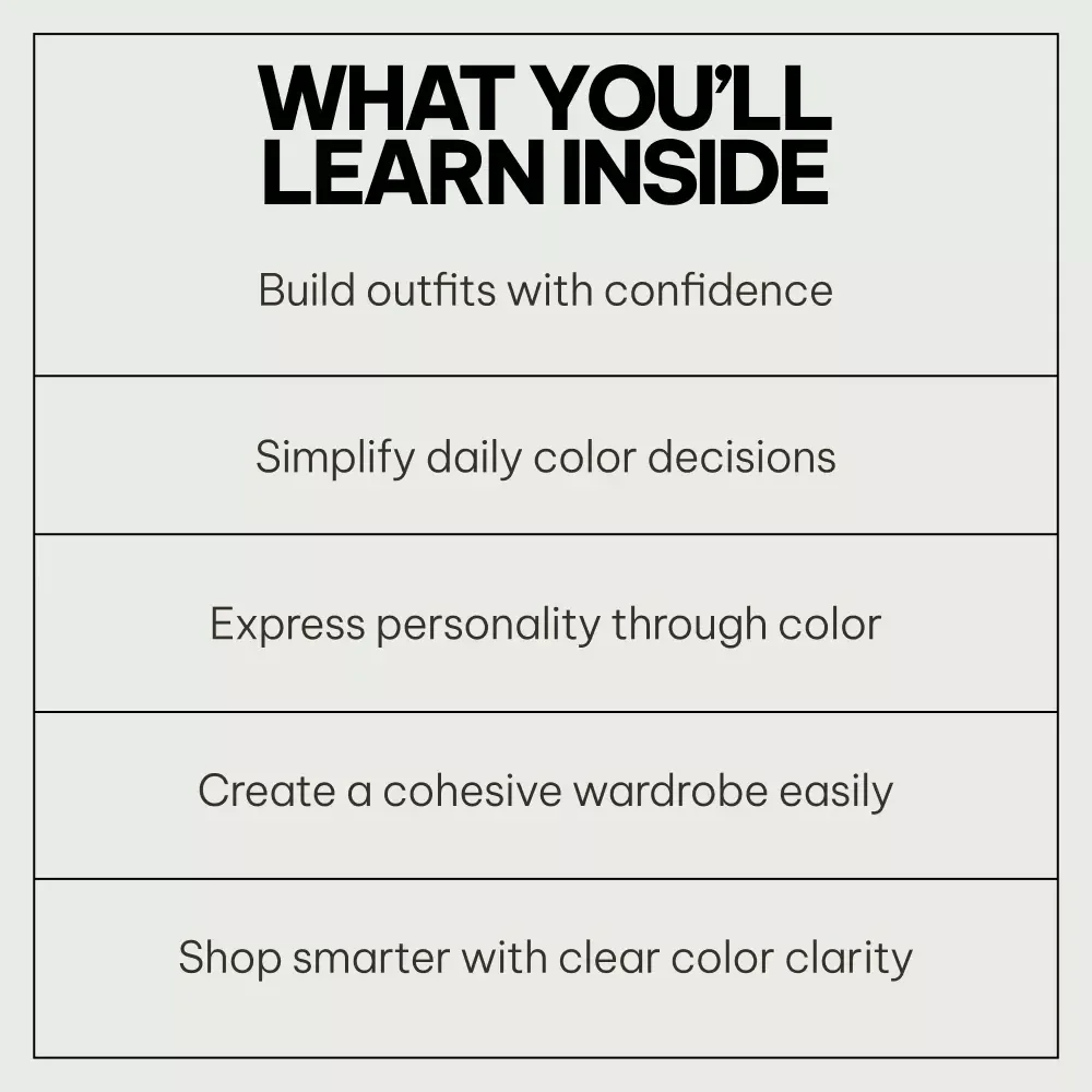 The Personal Color Identity Pack – 3-in-1 Digital Bundle | Color Magic: Master the Art of Outfit Pairings + Find Your Best Colors: The Fun-to-Fabulous Checklist + Color Me True | how to choose colors that suit personality