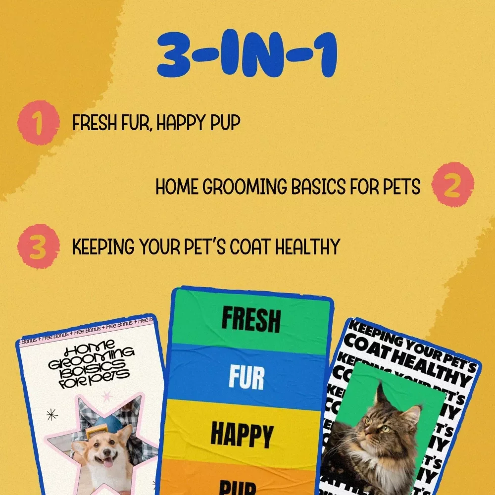 The At-Home Pet Grooming Starter Kit: A 3-in-1 Bundle for Basic Pet Grooming at Home