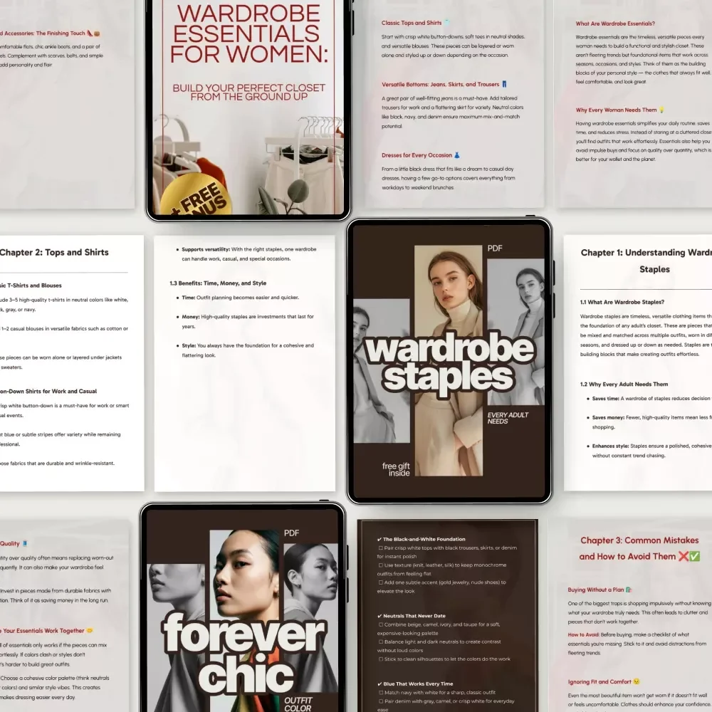 Wardrobe Staples That Make Outfits Easy: 4-in-1 Bundle of Essential Guides, eBooks & Checklists