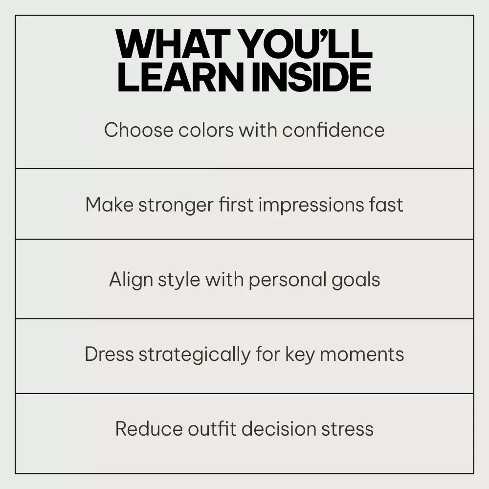 Color Signal Pack for First Impressions | 3-in-1 Digital Bundle on How Color Affects First Impressions in Fashion | Color Me True + Colors That Speak Before You Do + The Color Playbook for Interviews
